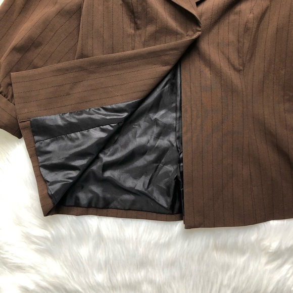 Mac & Jac Pinstripe Puff Sleeves Swing Jacket, 6 - Picture 4 of 9